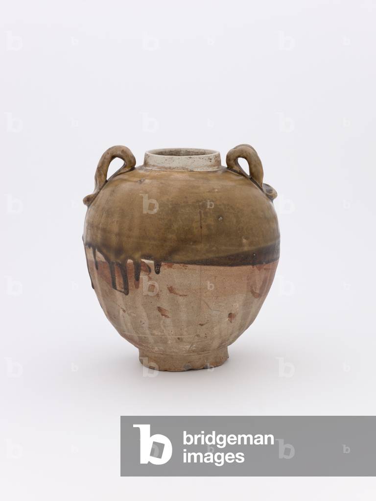 Jar (stoneware, brown glaze)