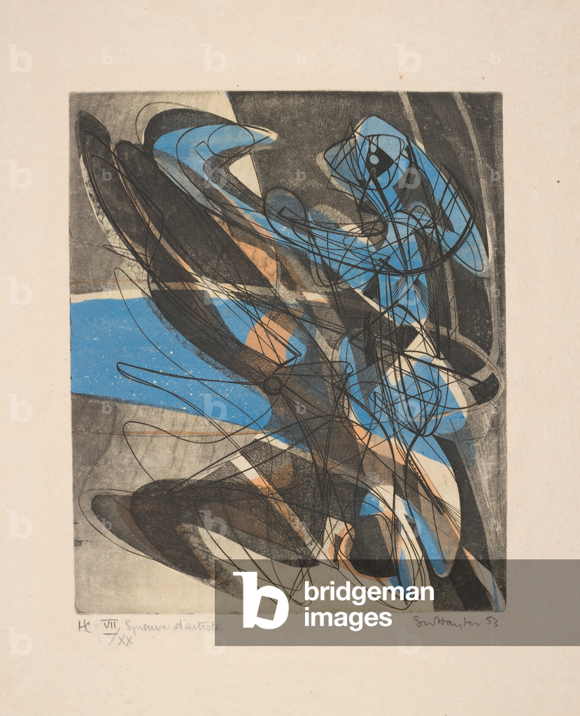 Image of Engraving depicting Play of Water, 1953 by Stanley William Hayter