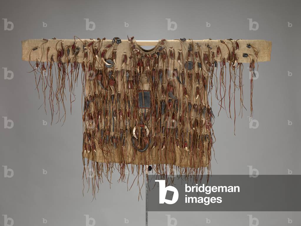 Hunter's Shirt, 1900-99 (cloth, glass, leather, bird beaks)