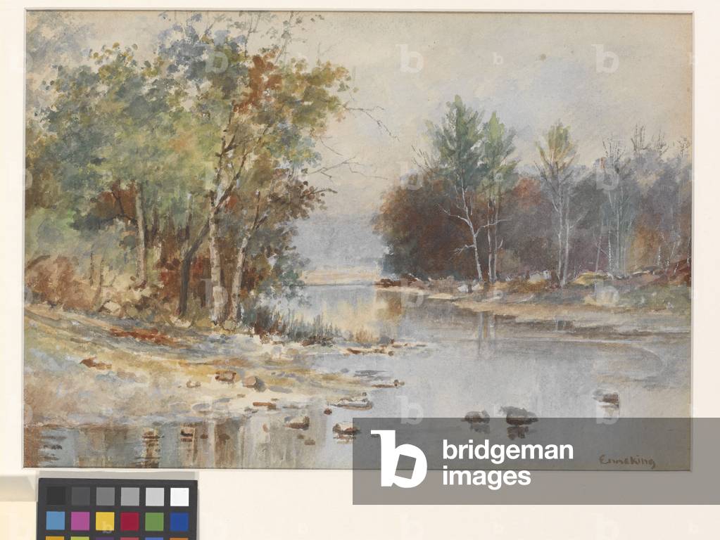 Untitled (Stream In Autumn) (watercolour on white cold-press watercolour paper)