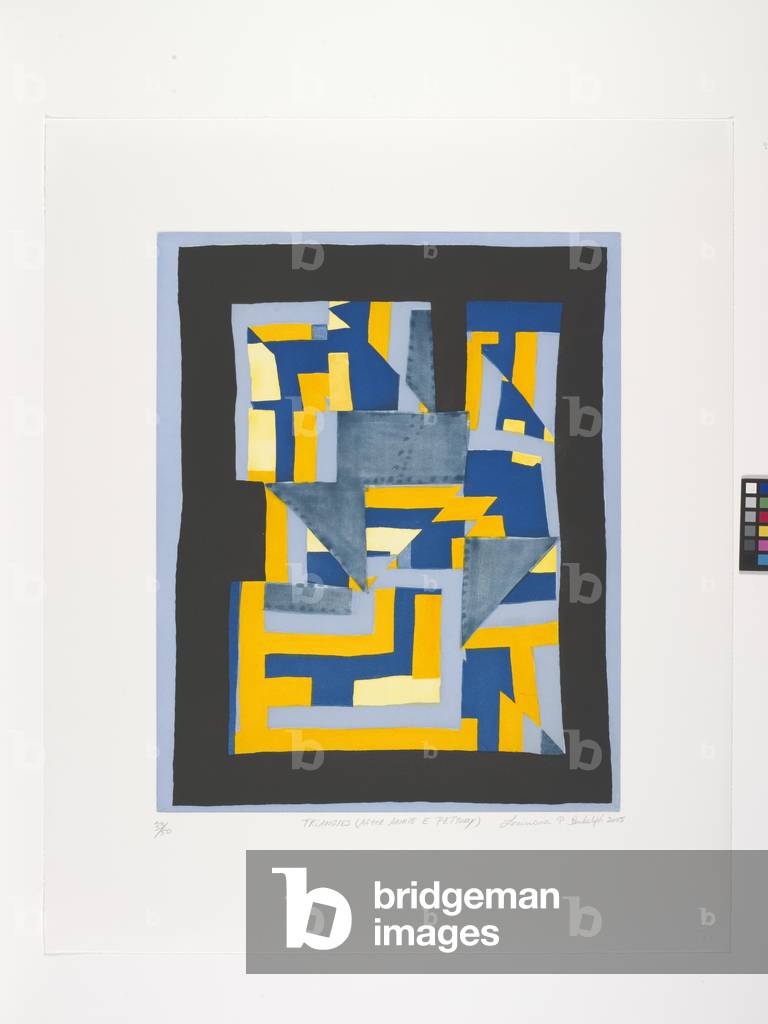 Triangles (After Annie E. Pettway) (colour aquatint and soft-ground etching on white wove paper)