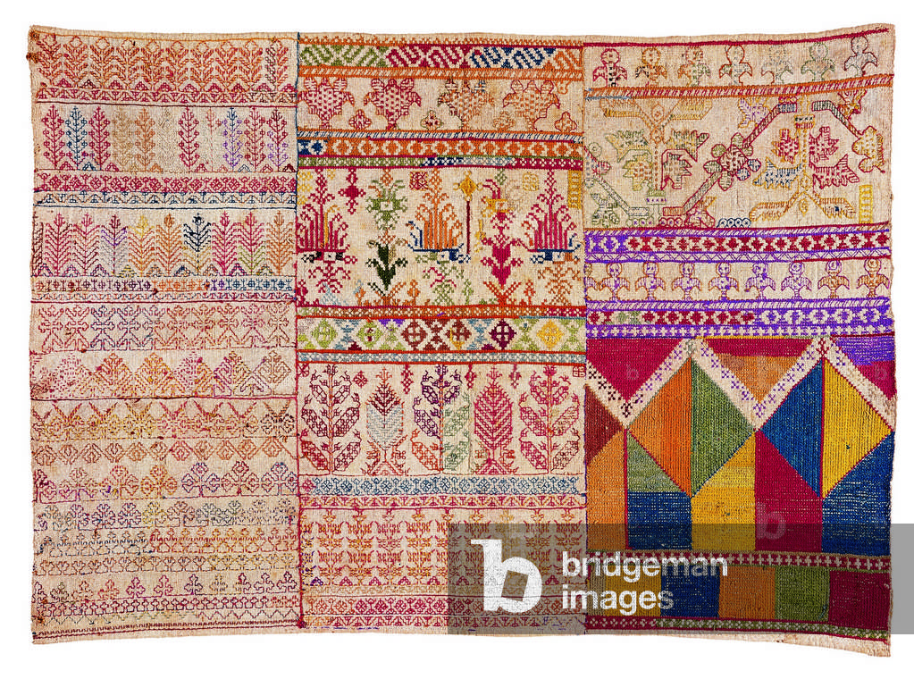 Embroidery Sampler (Chelliga) (linen embroidered with silk)