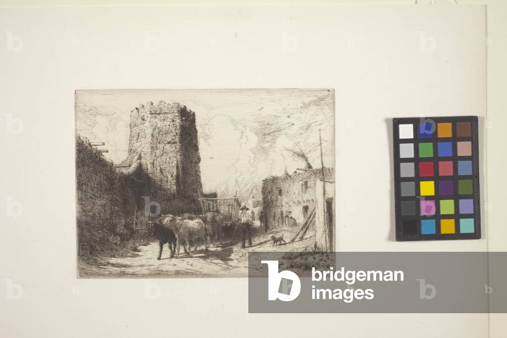 Church Of San Miguel And The Pueblo House At Santa Fe (etching)