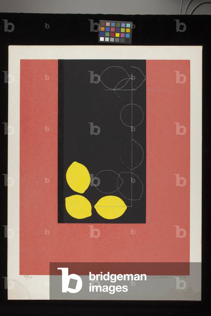 Lemon-340 (colour woodblock print and silkscreen)