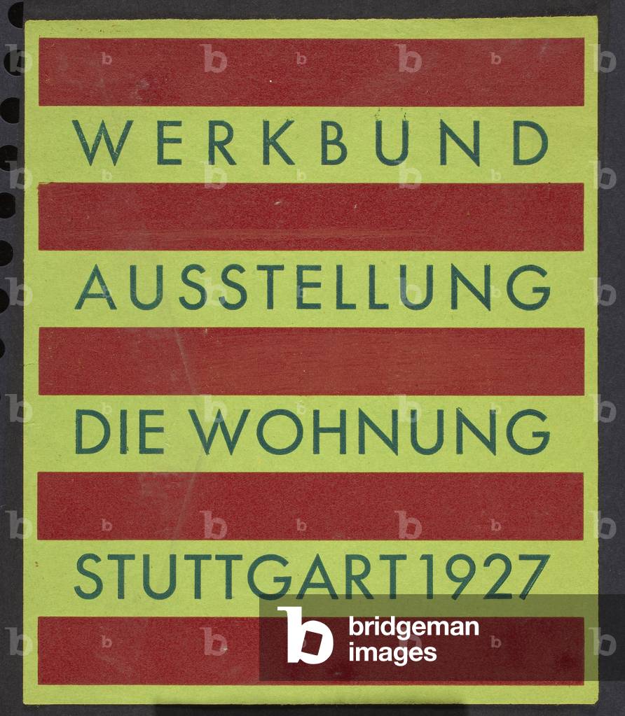 Stampa a prova di copertina per brochure per 'Werkbunf Austellung Die Wohnung Stuttgart', 1927 (inchiostro ver