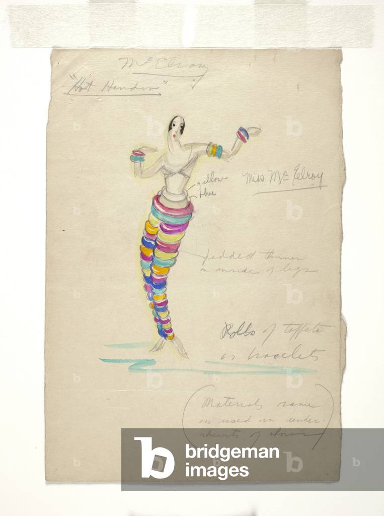 Costume sketch, 1920s (w/c & graphite on paper)