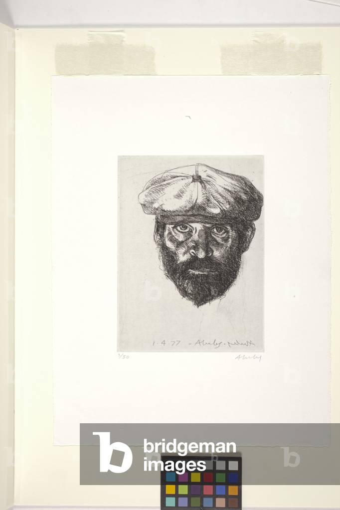 Self Portrait With Cap (etching)