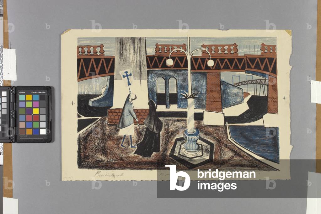 Processional (colour lithograph on off-white basingwerk parchment)