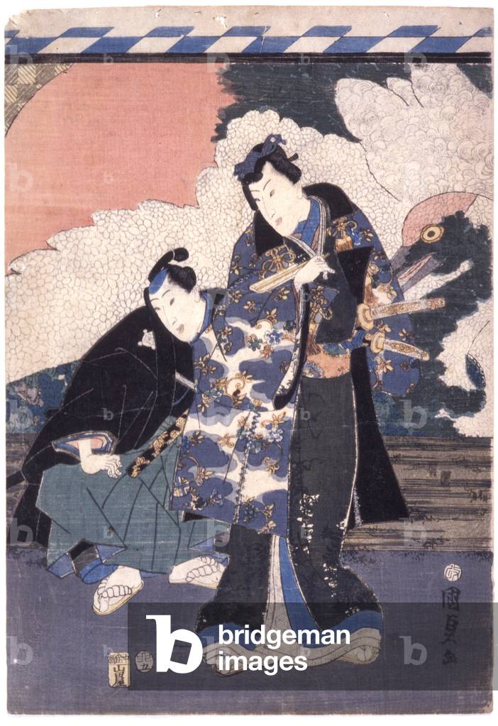 Untitled (Segawa Kikunojoi V/Shinzo Funahashi) (colour woodcuts)