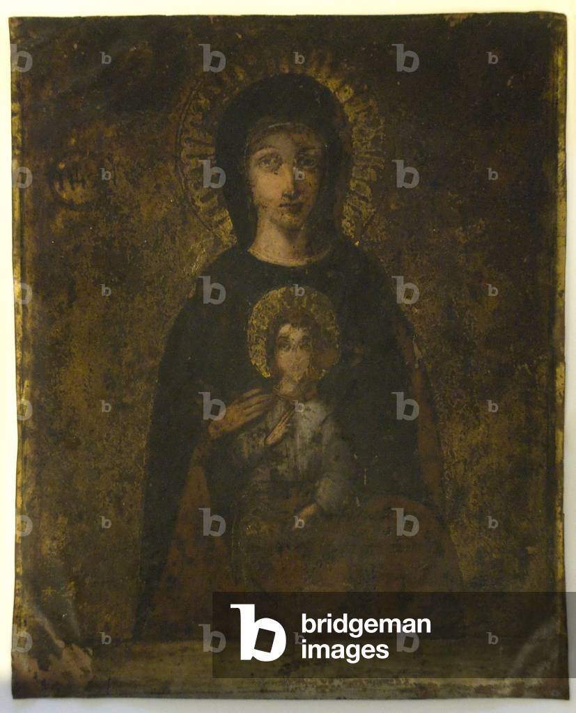 Crucifixion (Madonna On Verso) (oil on copper)