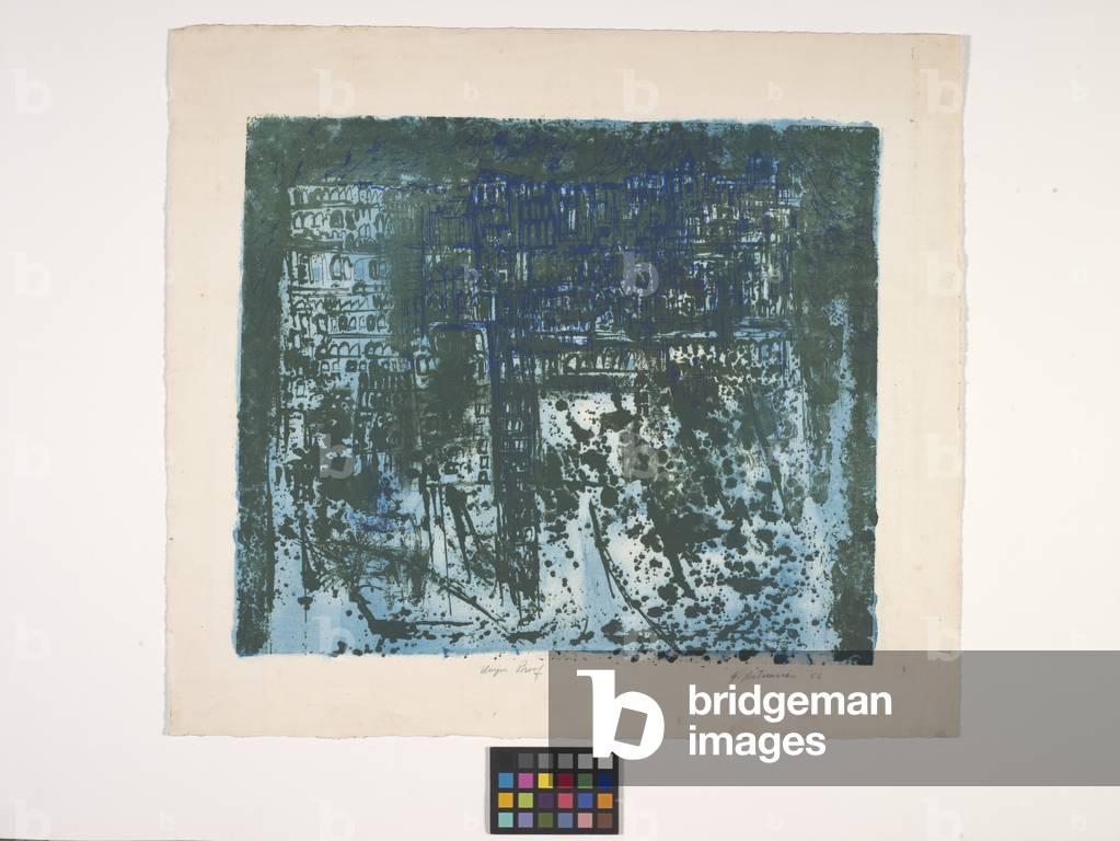 Untitled (colour lithograph on cream wove paper)