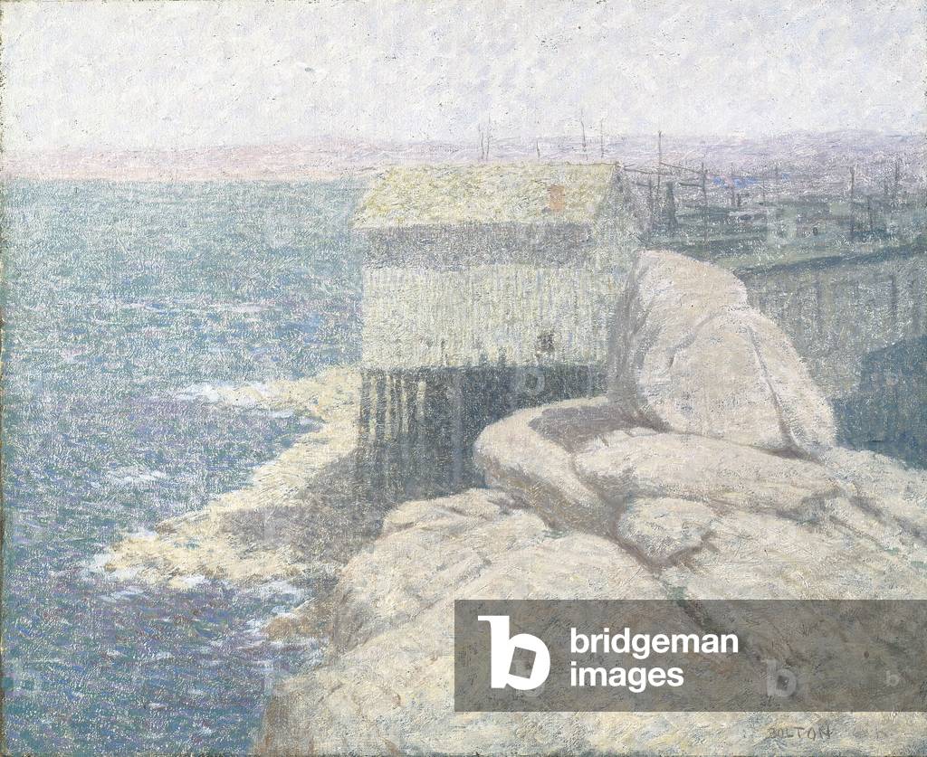 Chinese Fishing Village, Monterey Bay, California (oil on canvas)
