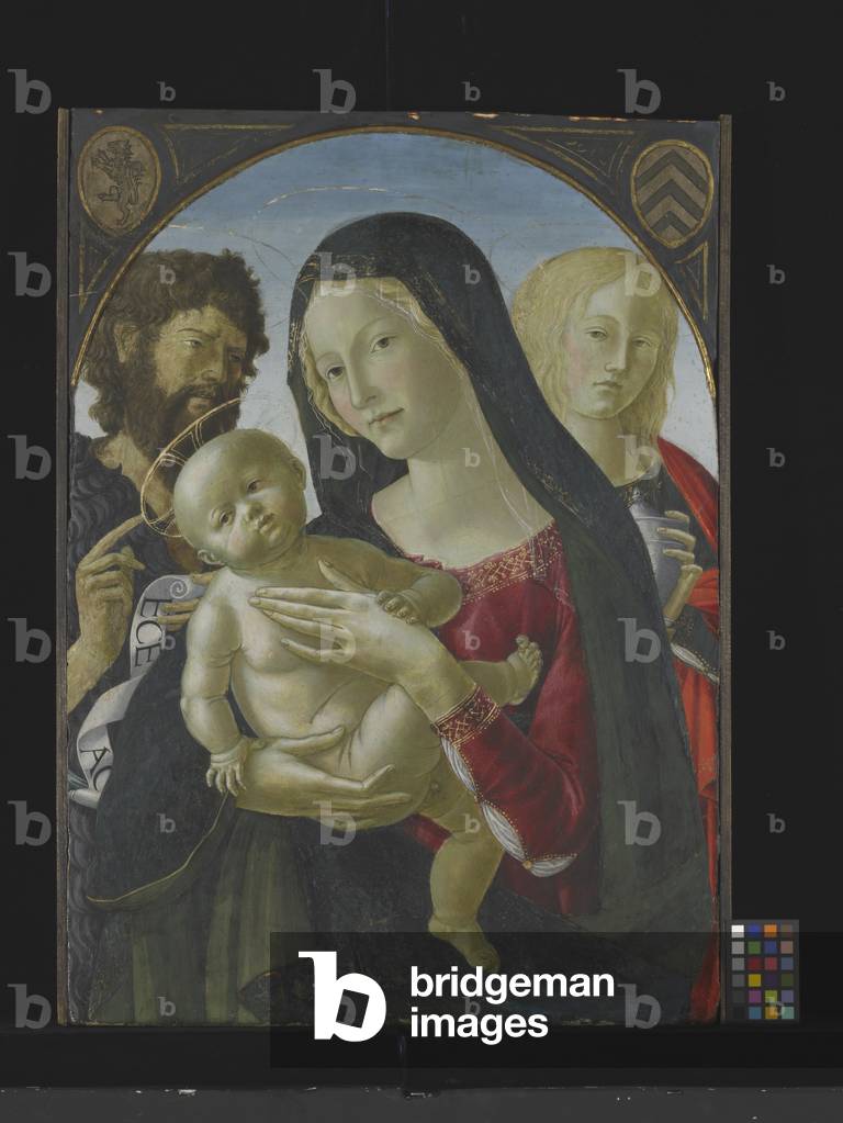 Madonna And Child With St. John The Baptist And St. Mary Magdalene (tempera on wood)