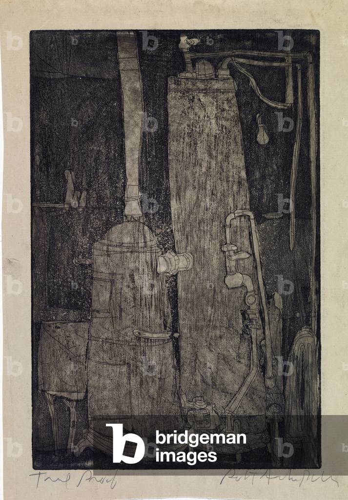 Heating System, c.1952 (etching & aquatint)