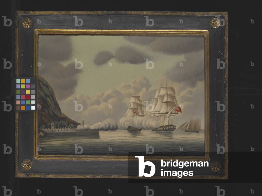 Battle Scene (oil on canvas)