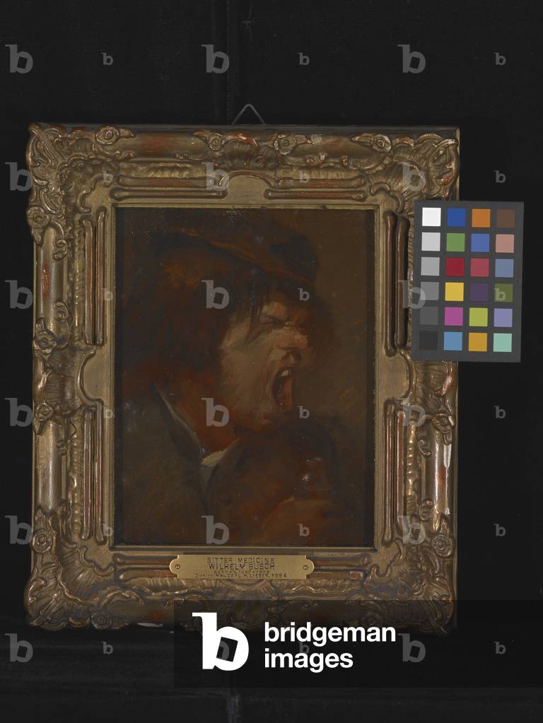 Bitter Medicine (oil on cardboard)