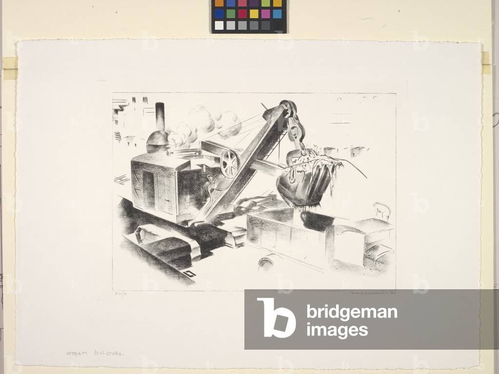 Steam Shovel (lithograph on white wove paper)