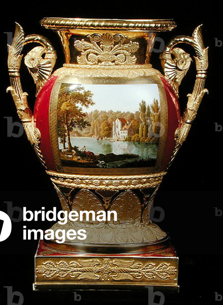 Vase, c.1825 (hard paste porcelain, polychrome enamels & gilding)