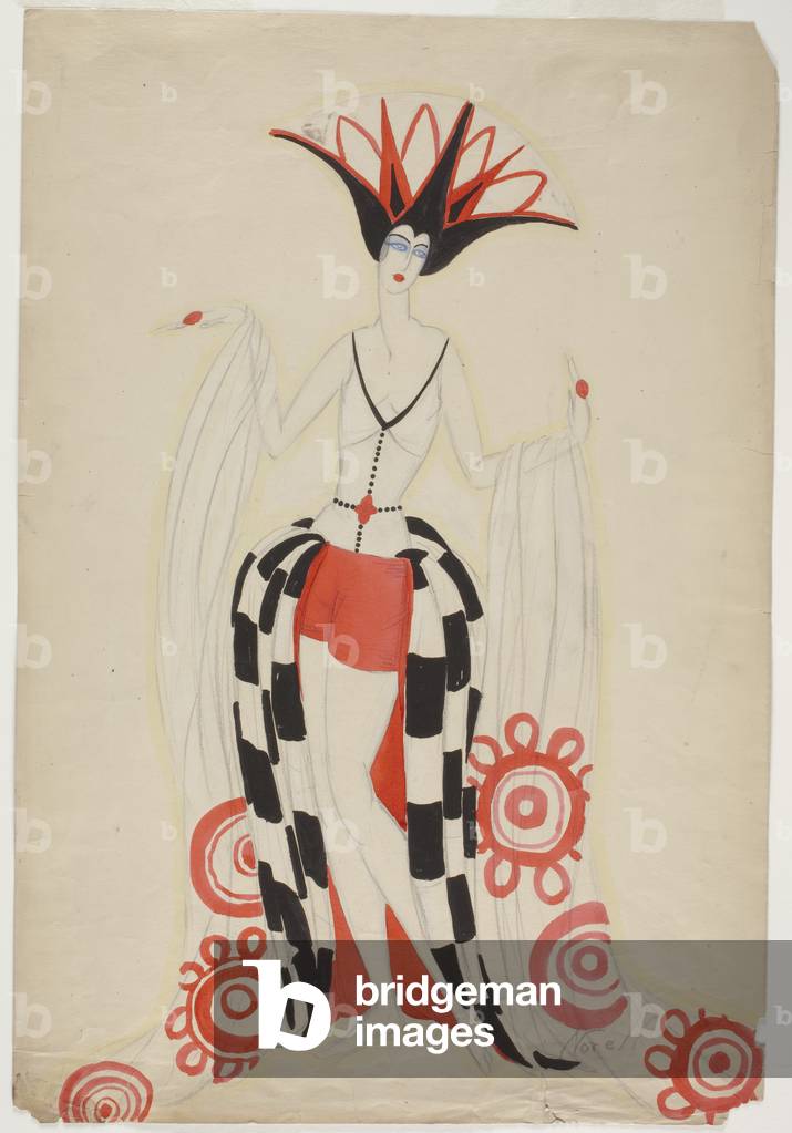 Costume sketch (graphite & w/c on paper)