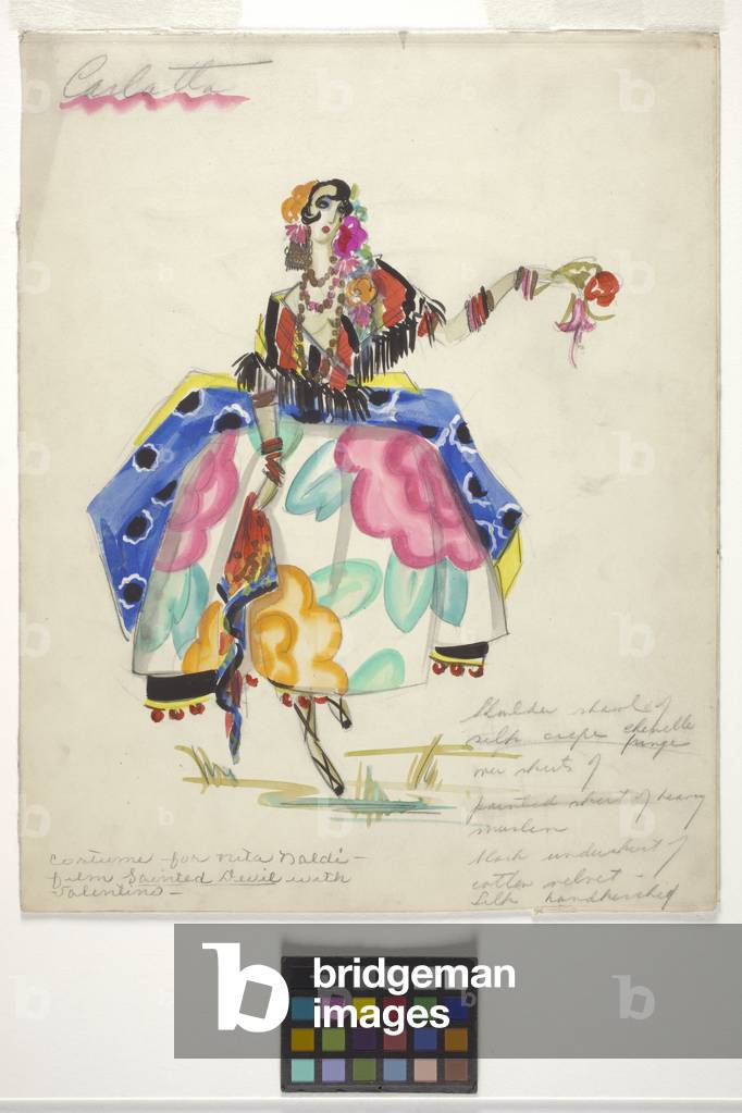 Costume Sketch (graphite, watercolour on paper)