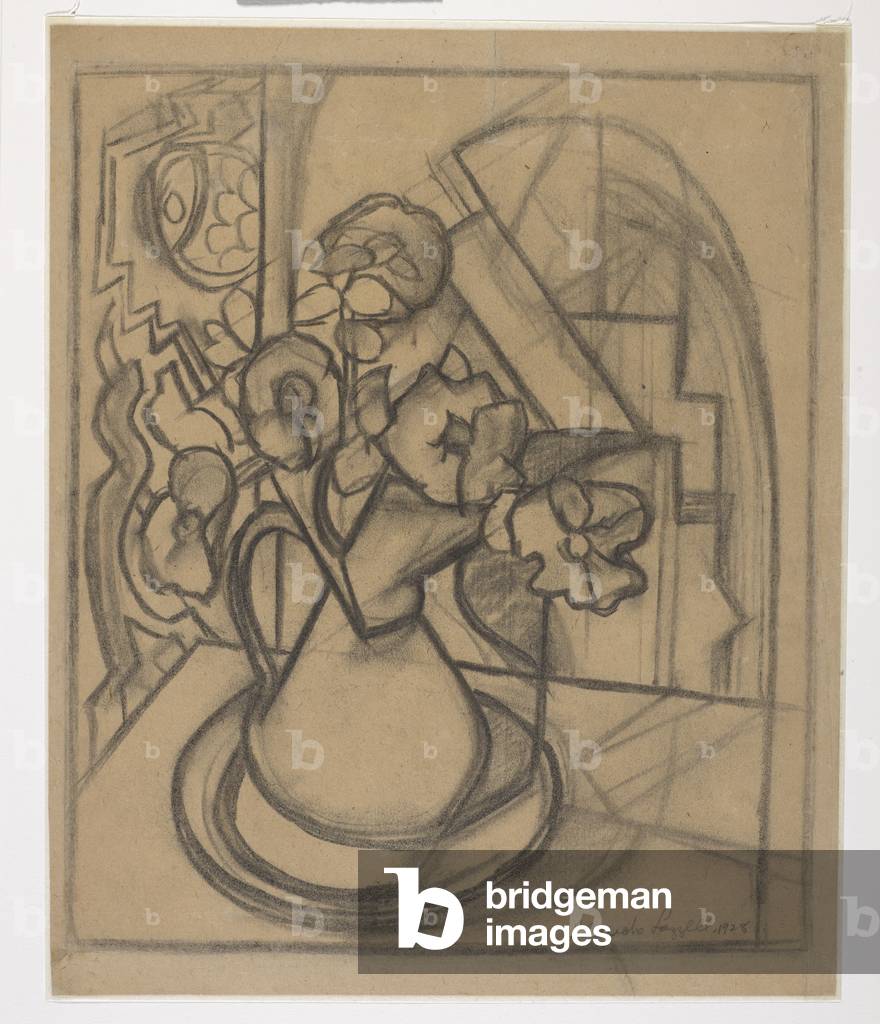 Studio per Petunia, 1928 (carbone su carta)