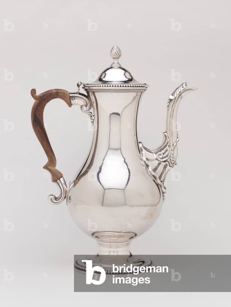 Coffee pot by Louisa Perina Courtauld & George Cowles, c.1774 (silver)