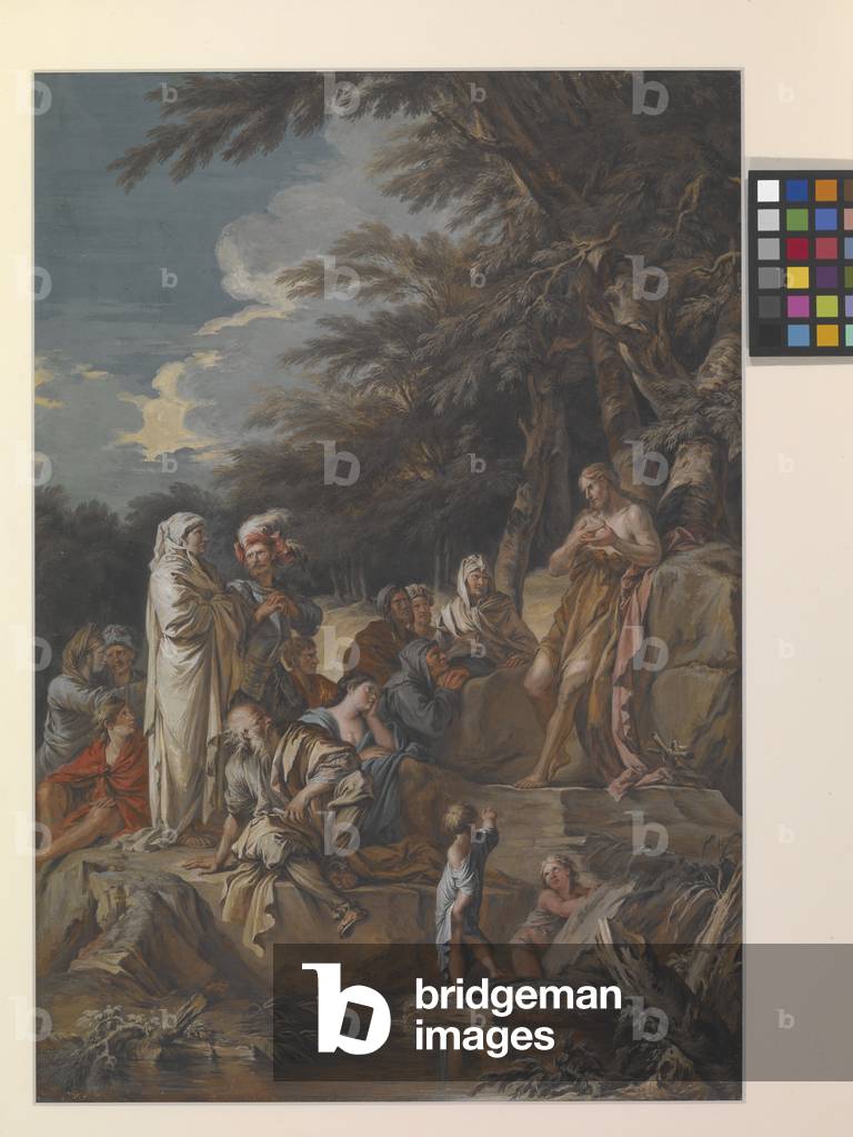 St. John Preaching In The Wilderness, 1733 (gouache on paper)