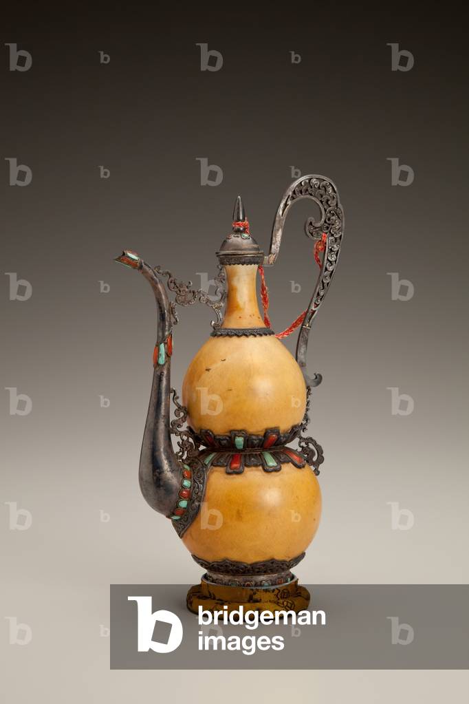 Wine vessel (ivory, stone insets)