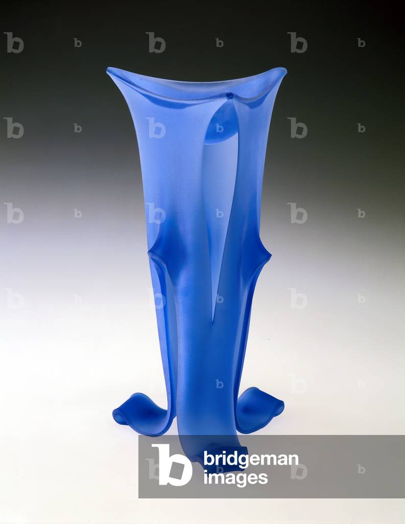 Untitled (sandblasted plate glass with wire armature)