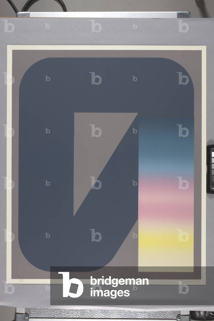 Untitled, Plate 6 (colour lithograph on white arches cover)