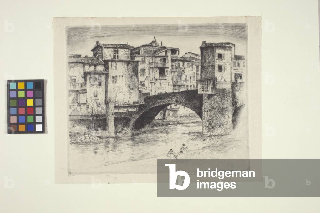 Sospel, Alpes Maritimes (etching)
