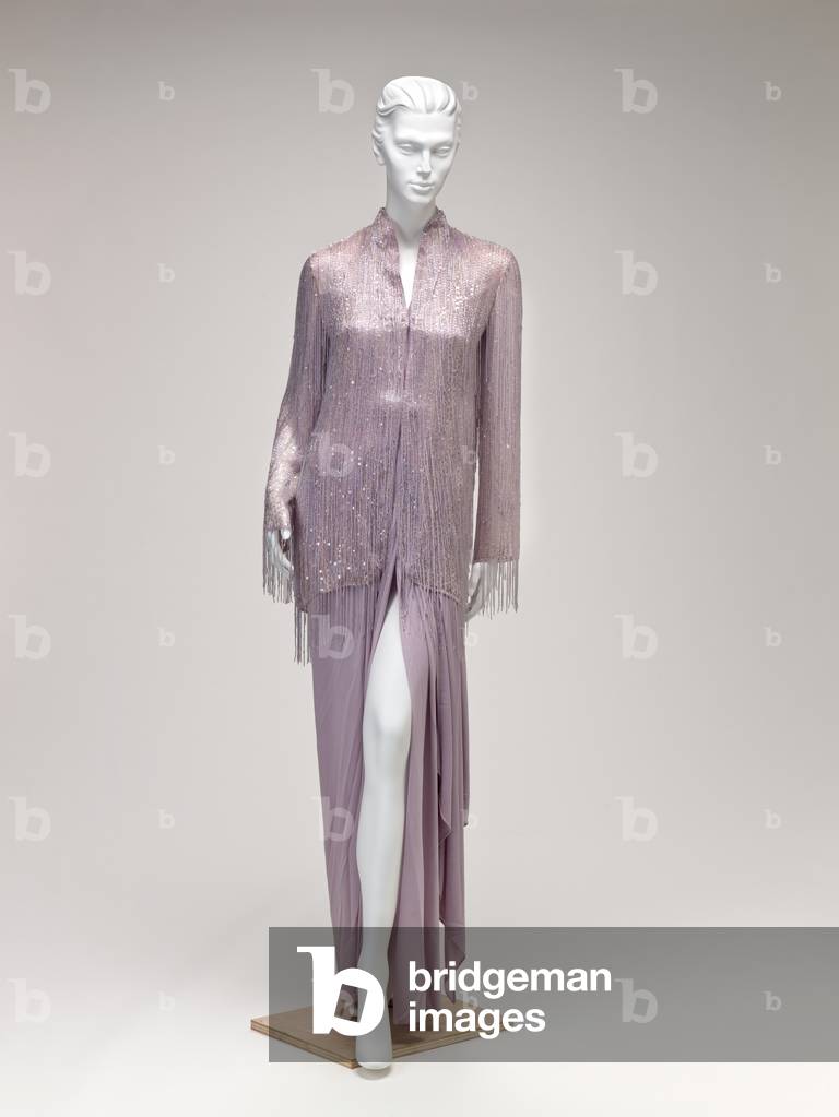 Evening ensemble, late 1970s (silk, beads, sequins)