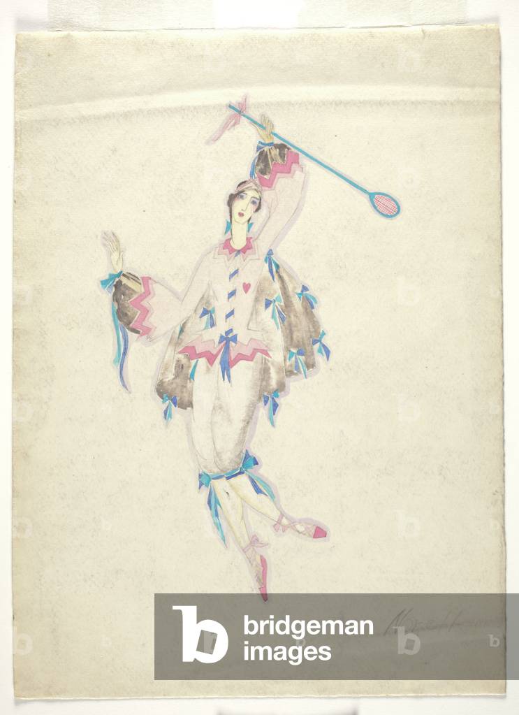 Costume sketch, 1920s (graphite & w/c on paper)