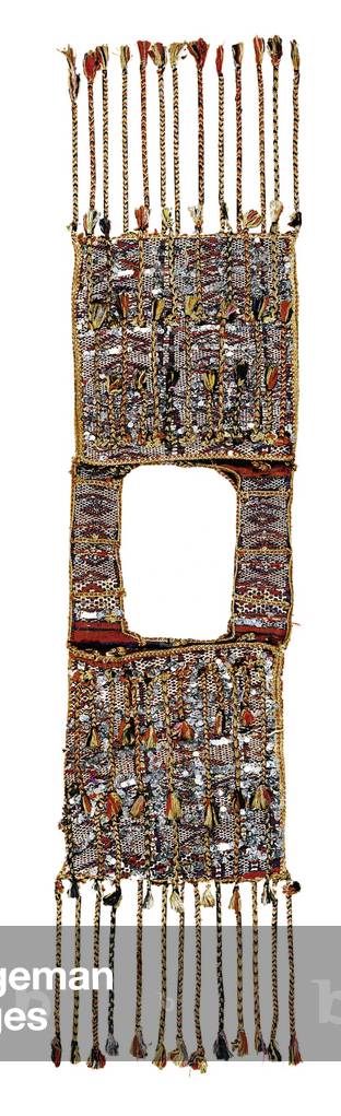 Saddlebag (wool, silk, rayon, cotton, metal sequins)