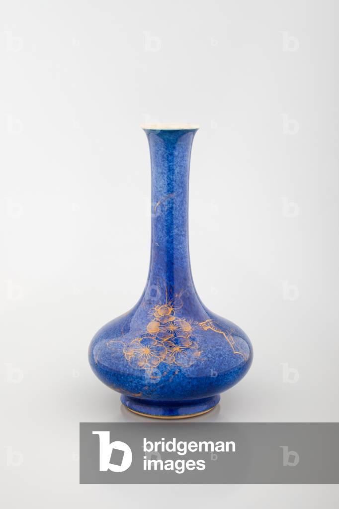 Vase, 1700-1799 (porcelain with blue glaze)