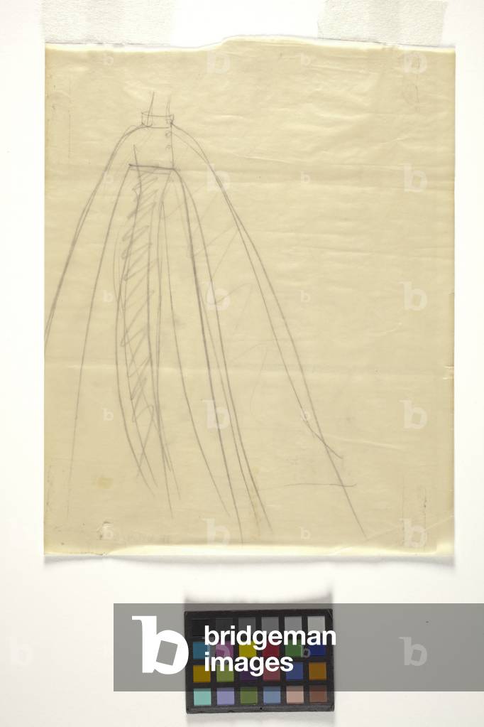 Sketch Of An Evening Dress (pencil on paper)