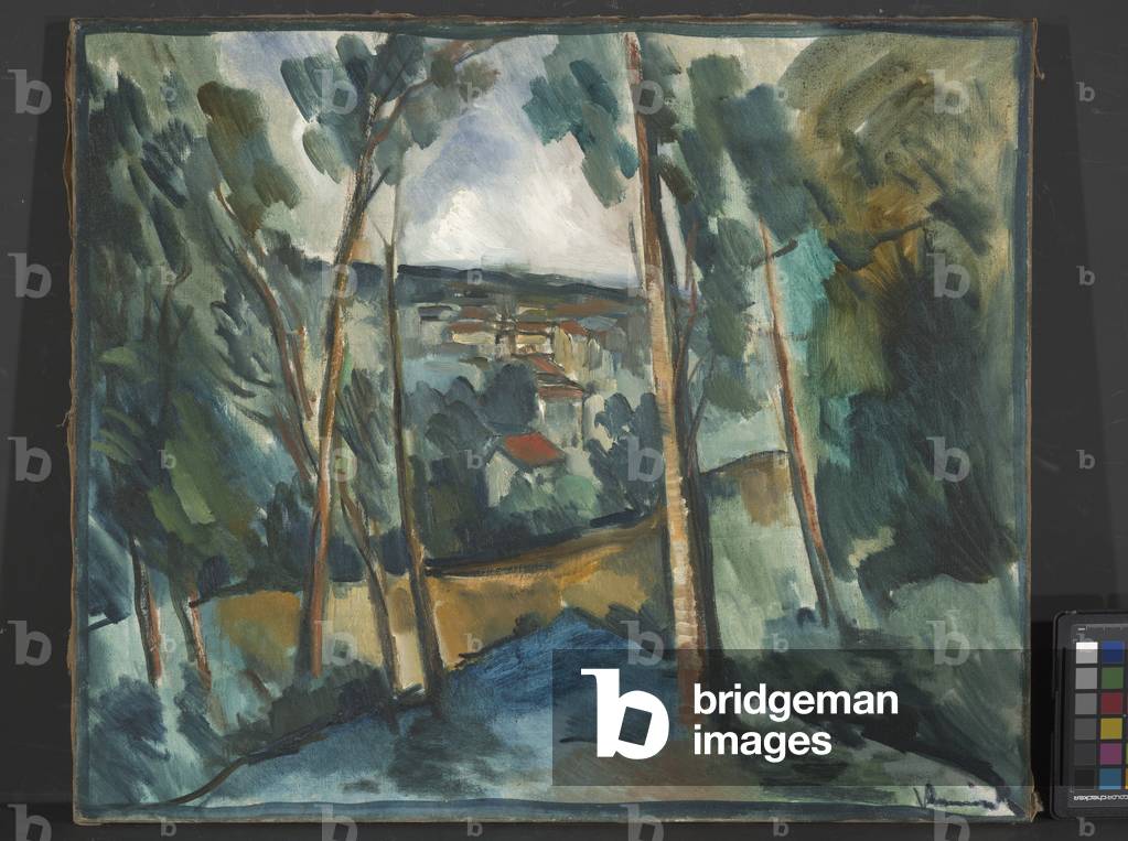 Village In The Valley (oil on canvas)