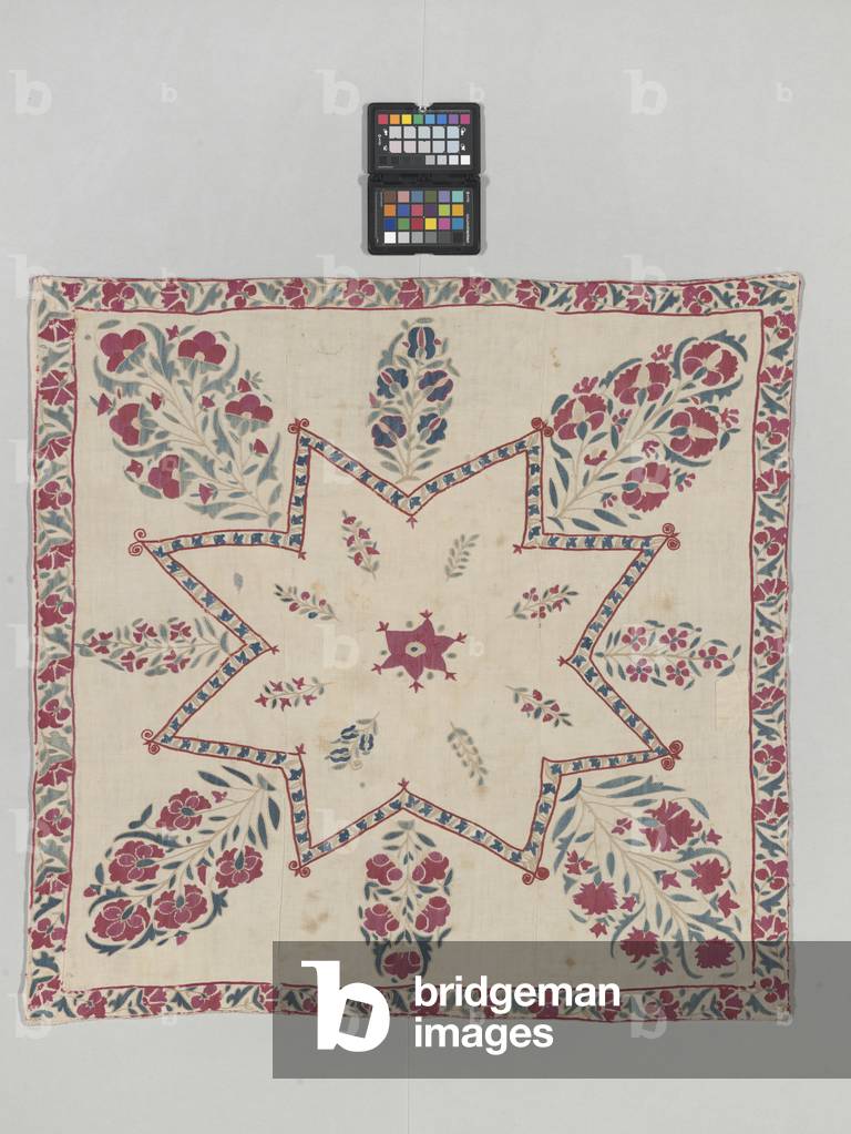 Wrapping Cloth (Suzani, Bokche) (cotton with silk embroidery)
