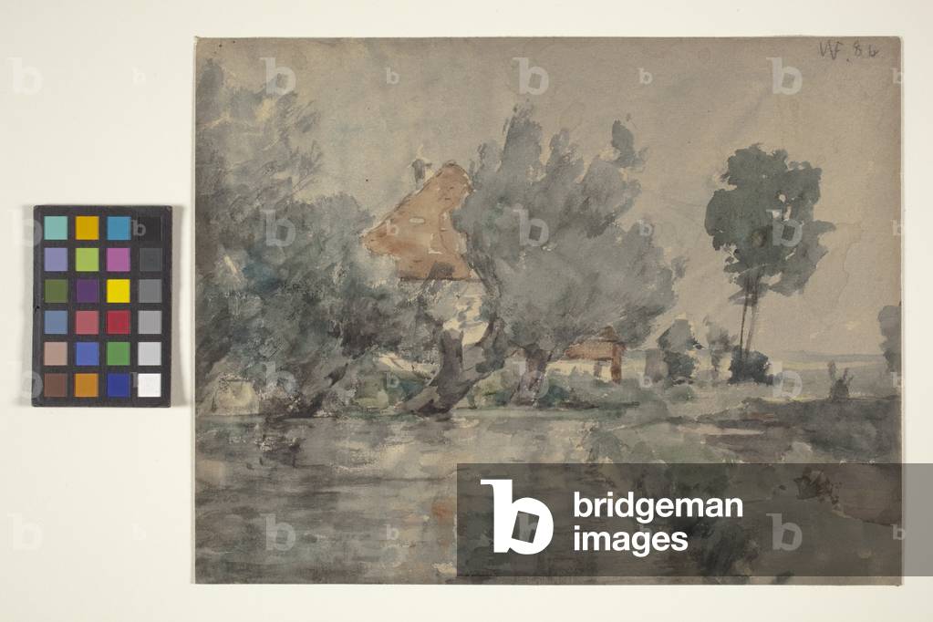 Bavarian Landscape (watercolour on off-white paper)