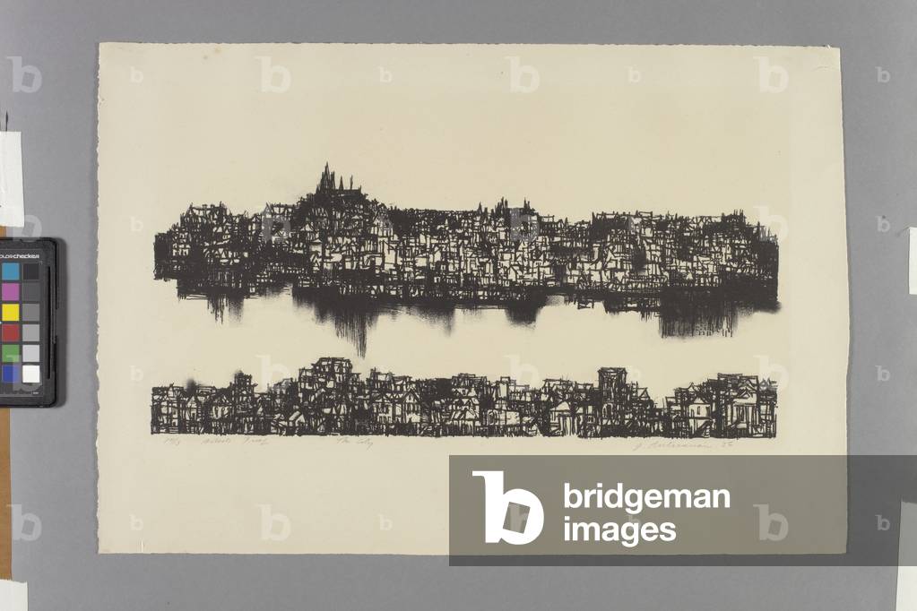 The City (lithograph on off-white german copperplate paper)