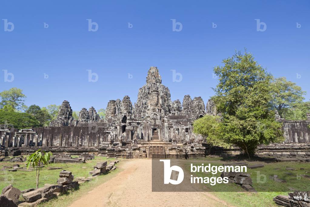 The south side of the Bayon temple, Angkor Thom, Angkor, Siem Reap, Cambodia