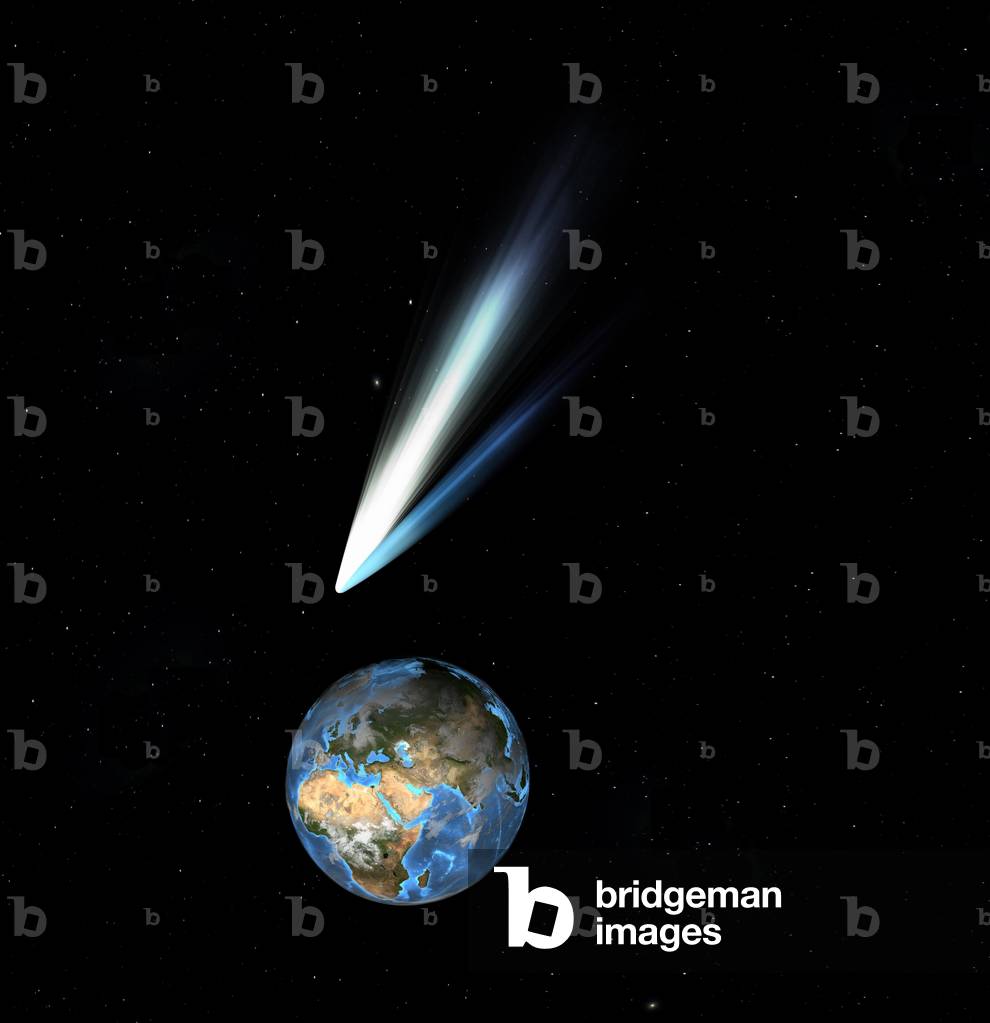 Image of syntheses: Earth with comete