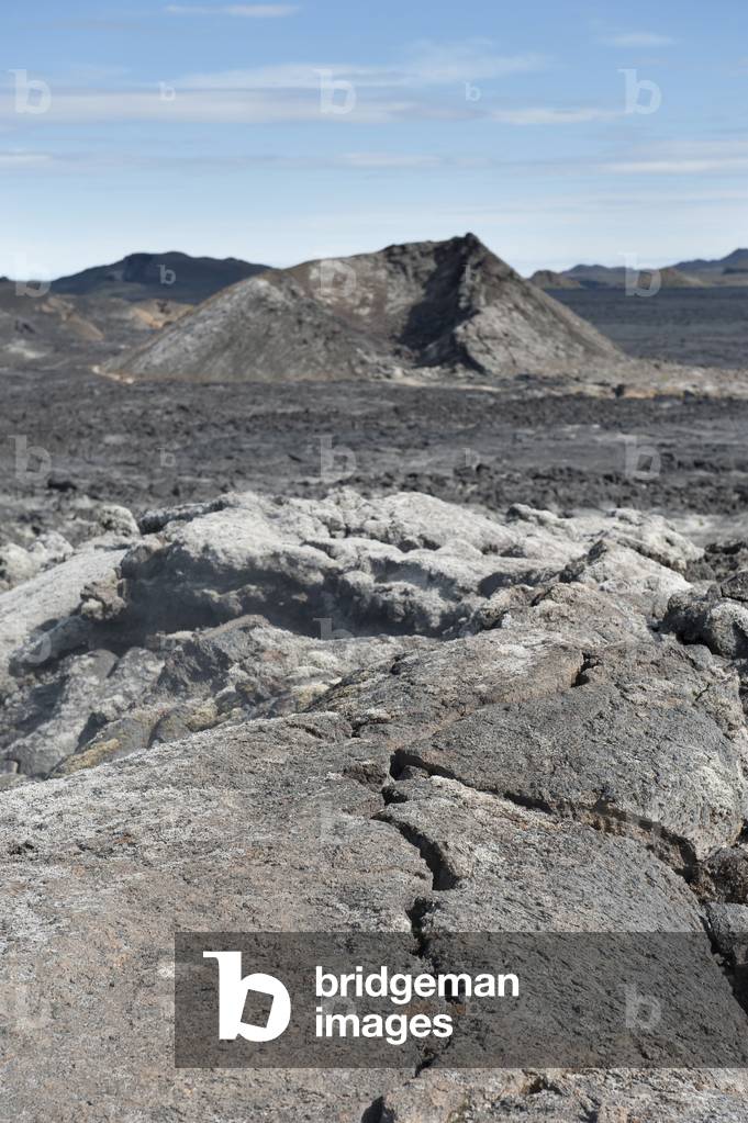 Cooled lava; volcanismus; crater; Krafla caldera; Myvatn region; Island; Iceland; Scandinavia; Northern Europe; Europe