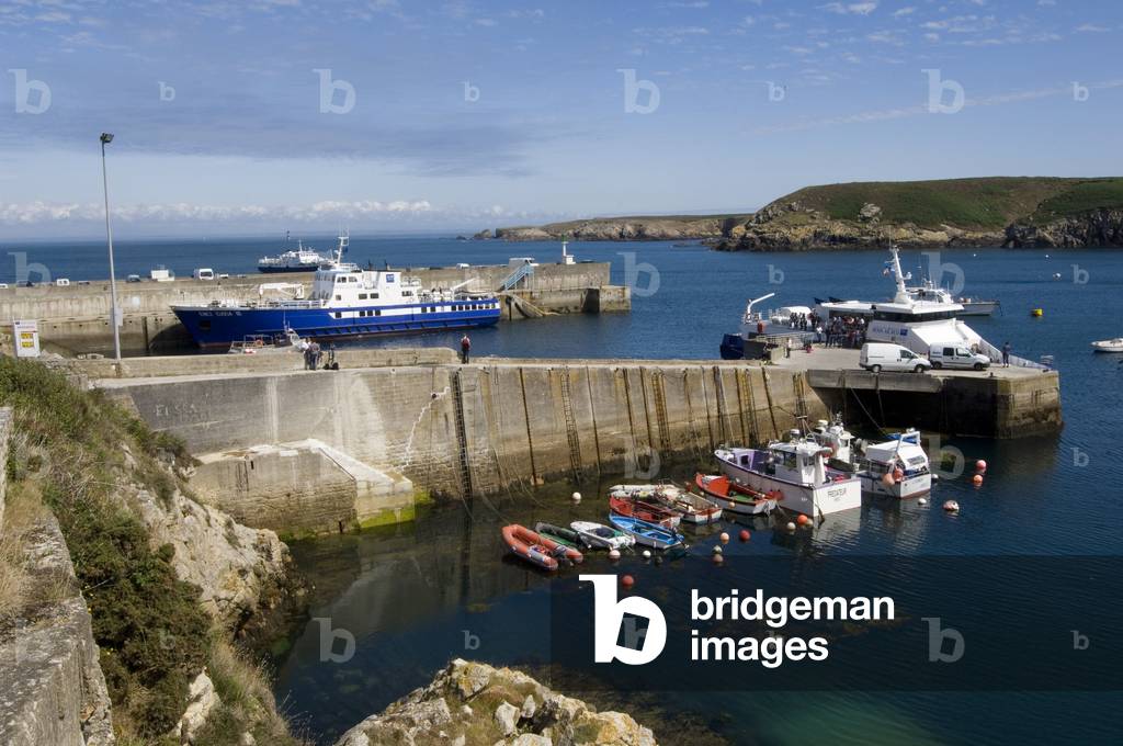 Boat harbour, Ouessant Island, Brittany, France