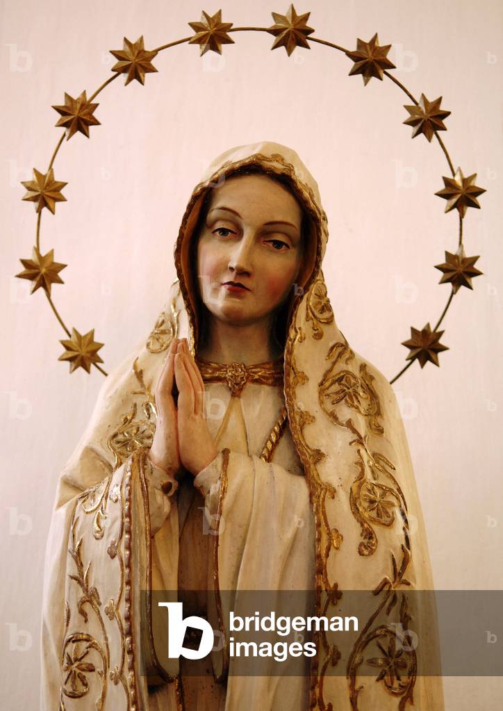 Statue of the Virgin Mary in St. Michael's Church, Kallmuenz, Upper Palatinate, Bavaria, Germany, Europe