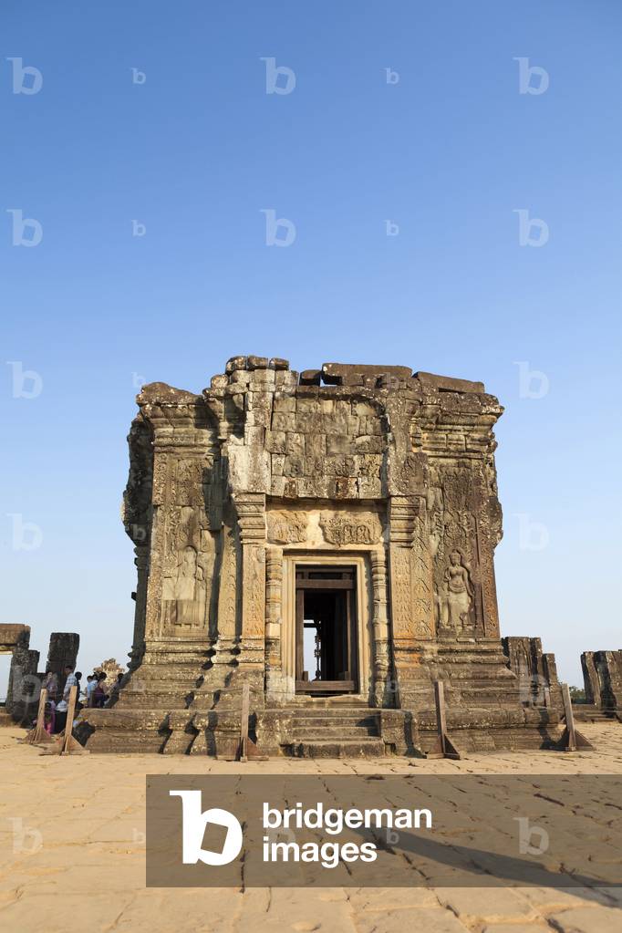 The ruins of the hillside temple of Phnom Bakheng, Angkor, Siem Reap, Cambodia