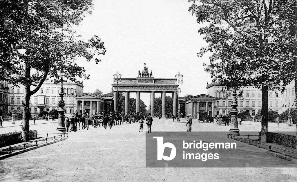 Germany, Berlin: Brandenburger Tor Gate. Photography around 1860