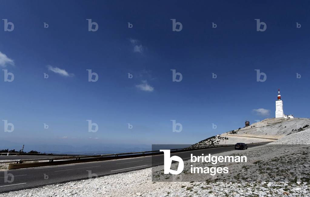 Road leading to the summit of Mont Ventoux, Vaucluse, Provence-Alpes-Cote d'Azur (Provence Alpes Cote d'Azur), France, Europe. Photography