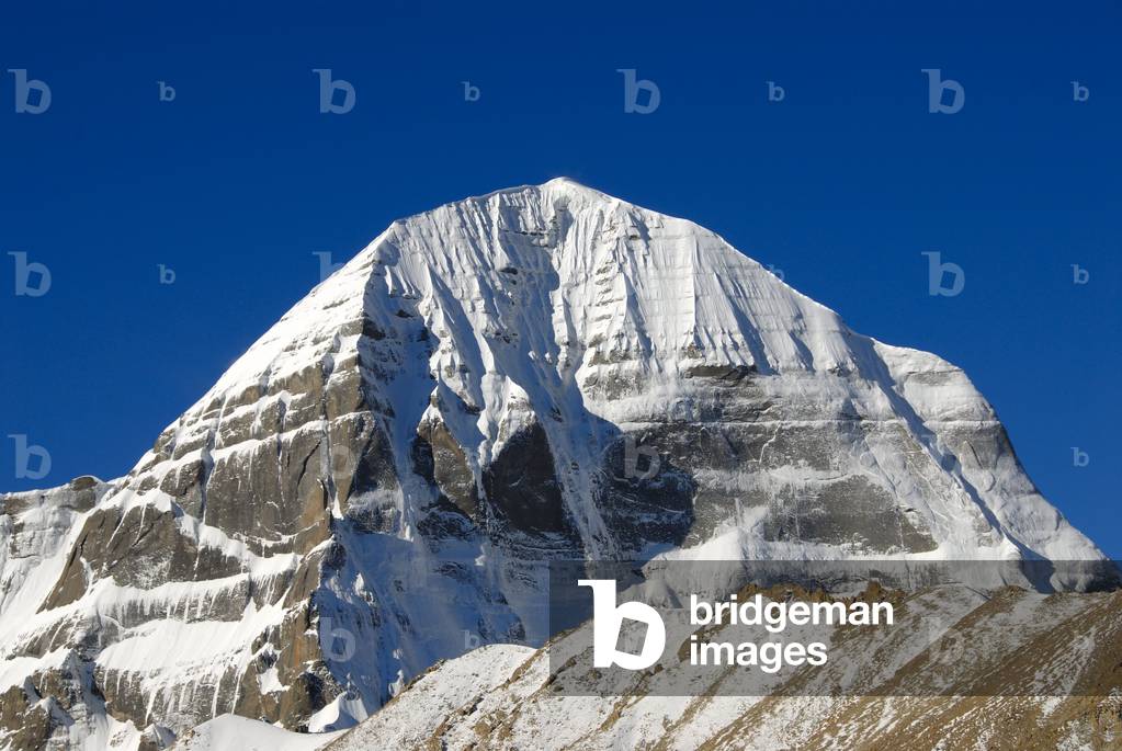 Mount Kailash, 6638m (21,778 ft) high peak in the Kailash Range, part of the Trans-himalaya in the Tibet  Autonomous Region of China