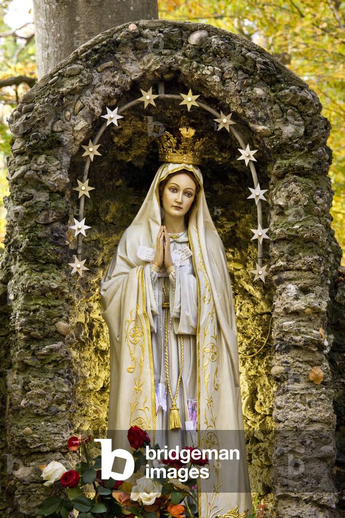 Mary pieta, Catholic pilgrimage site, miraculous image of the Painful Mother of God, Ziemetshausen, In den Stauden, Swabia, Bavaria, Germany, Europe
